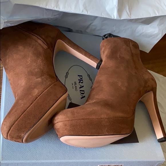 Prada platform suede bootie. - Picture 15 of 16